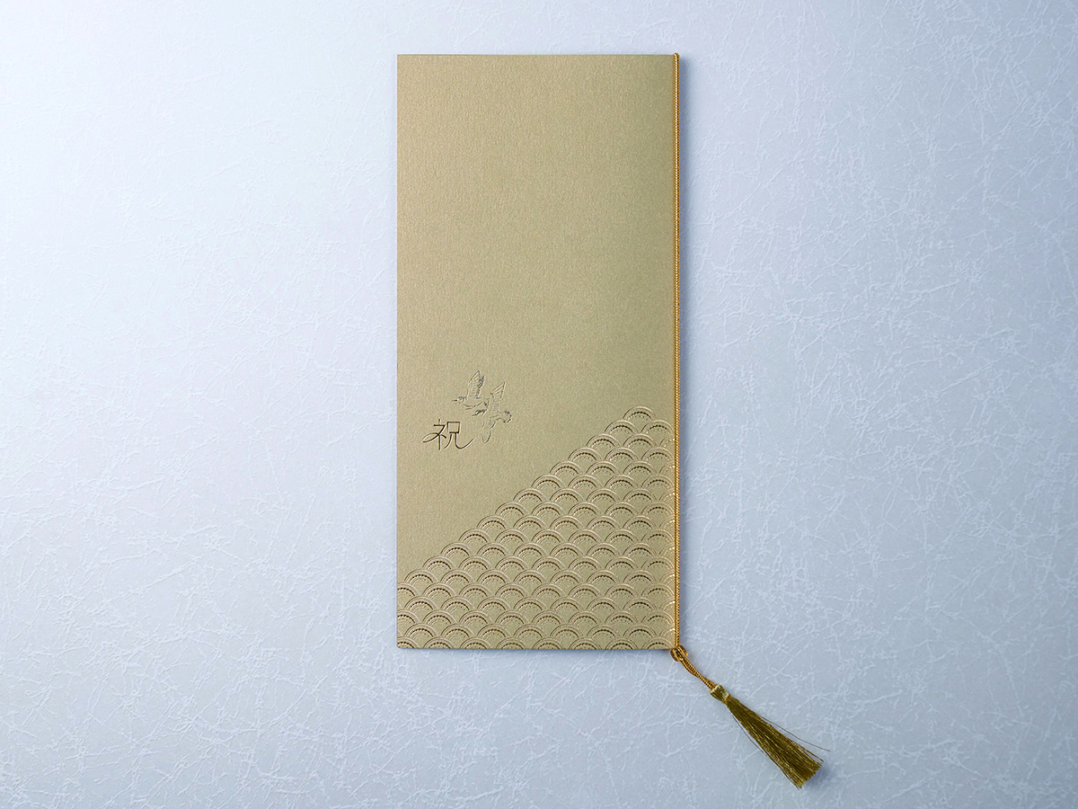 【印刷込】招待状　千鳥　金色（こんじき）の画像