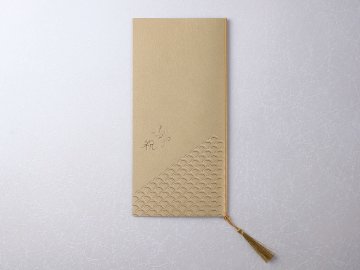 【印刷込】招待状　千鳥　金色（こんじき）の画像