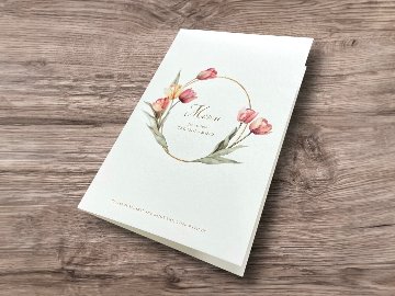 招待状・メニュー表　用紙（両面無地／アラベールホワイト）の画像