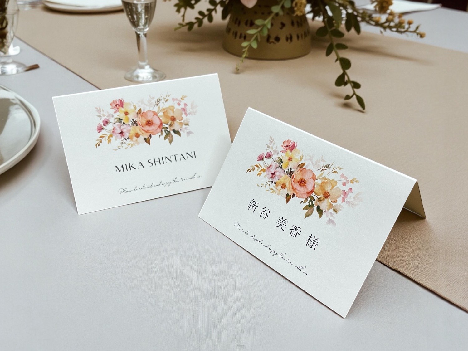 【印刷込】席札 ガーデン(スプリング)の画像