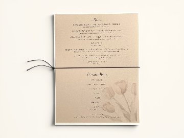 ラーレ　席札メニュー表（プロフィール・挨拶文入り）の画像