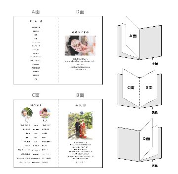 【印刷込】振袖　miniメニュー＆プロフィールブックの画像