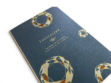 【印刷なし】招待状　ジュエル サファイヤ(青)の画像