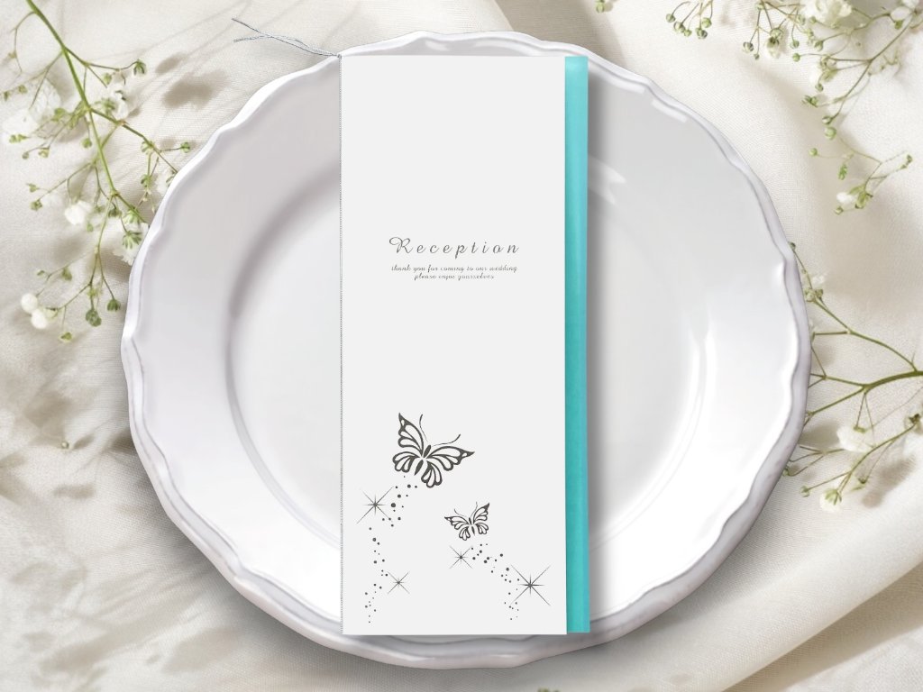 【印刷込】B4席次表　パピヨン（アクア）の画像