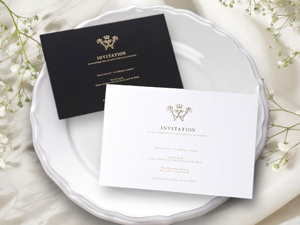 【印刷なし】招待状　エレガントの画像