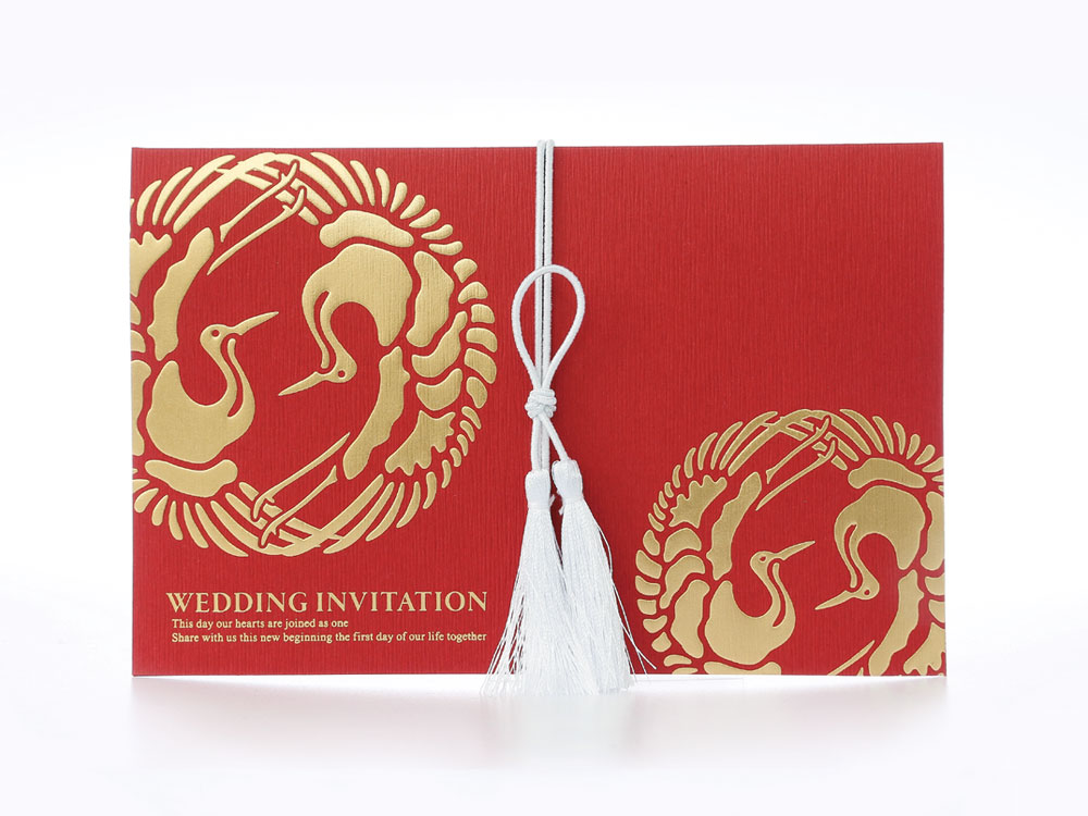 【印刷込】招待状　双縁（そうえん）紅の画像