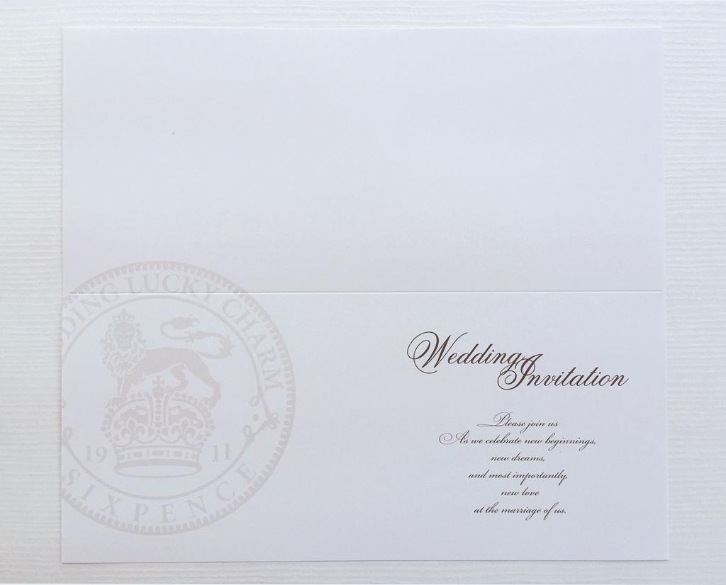 招待状　中紙用紙（シックスペンス）の画像