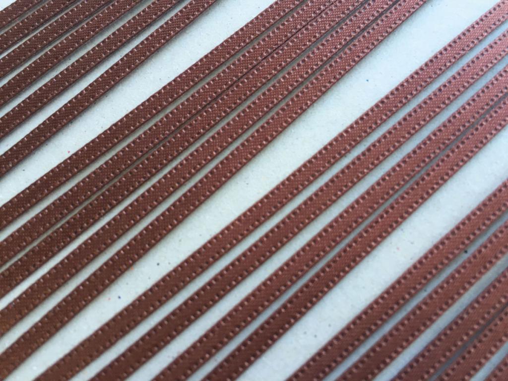 招待状リボン紐　3mm幅　ブラウンサテン（10本入）の画像