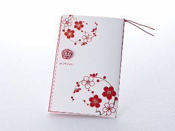 【サンプル】招待状　朱玉の画像