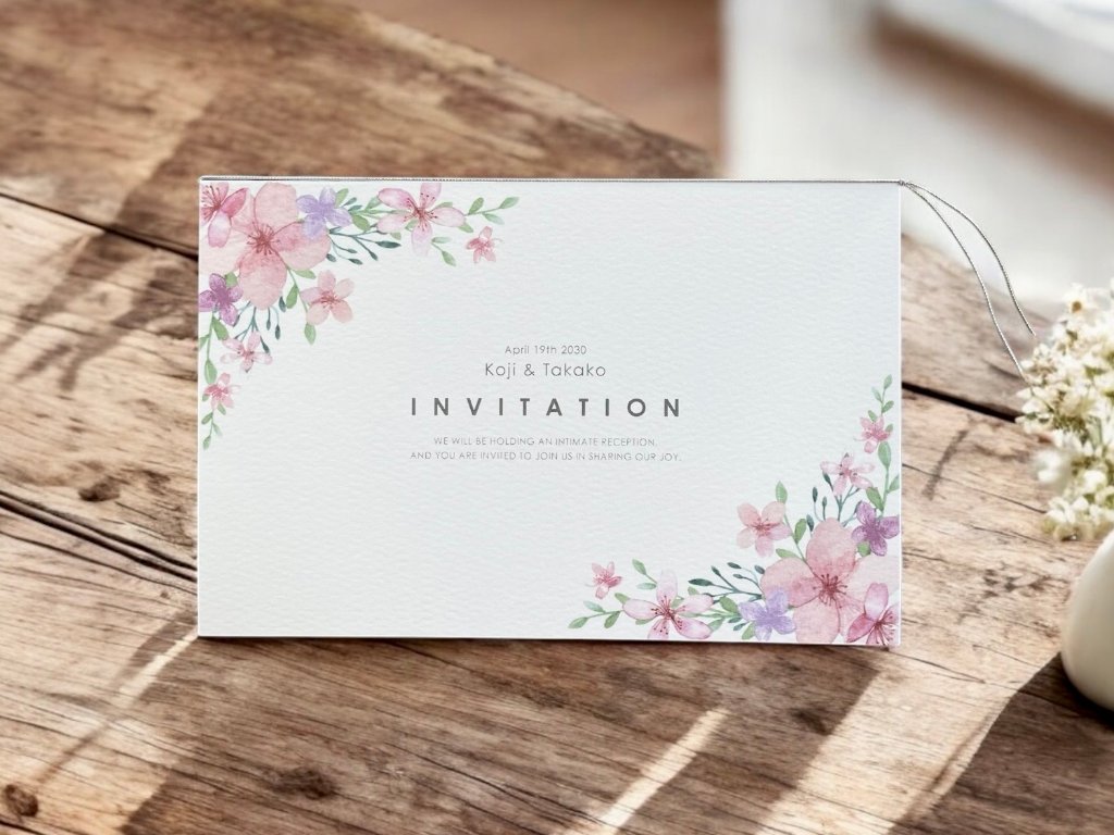 【印刷なし】招待状　フローラルの画像