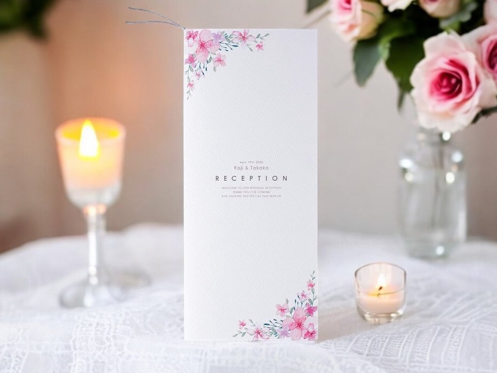 【印刷込】B4席次表 フローラル ※完成品の画像