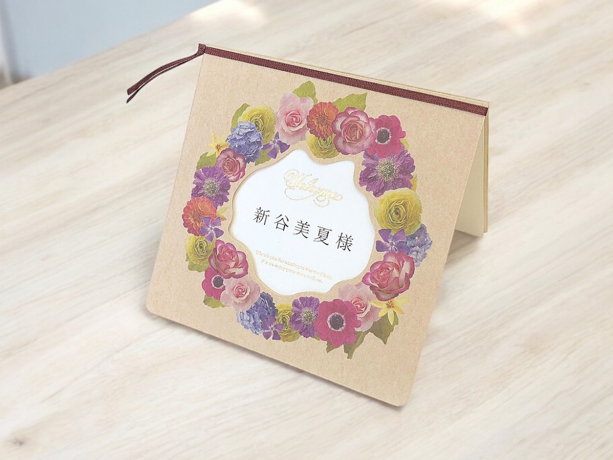 【手作りキット／印刷込】フローリア 席札メニュー表の画像