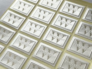 封緘シール（シルバー）の画像