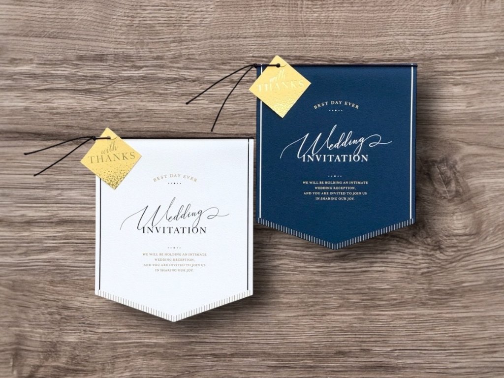 【印刷込】招待状　クレール　※封筒宛名印刷可の画像