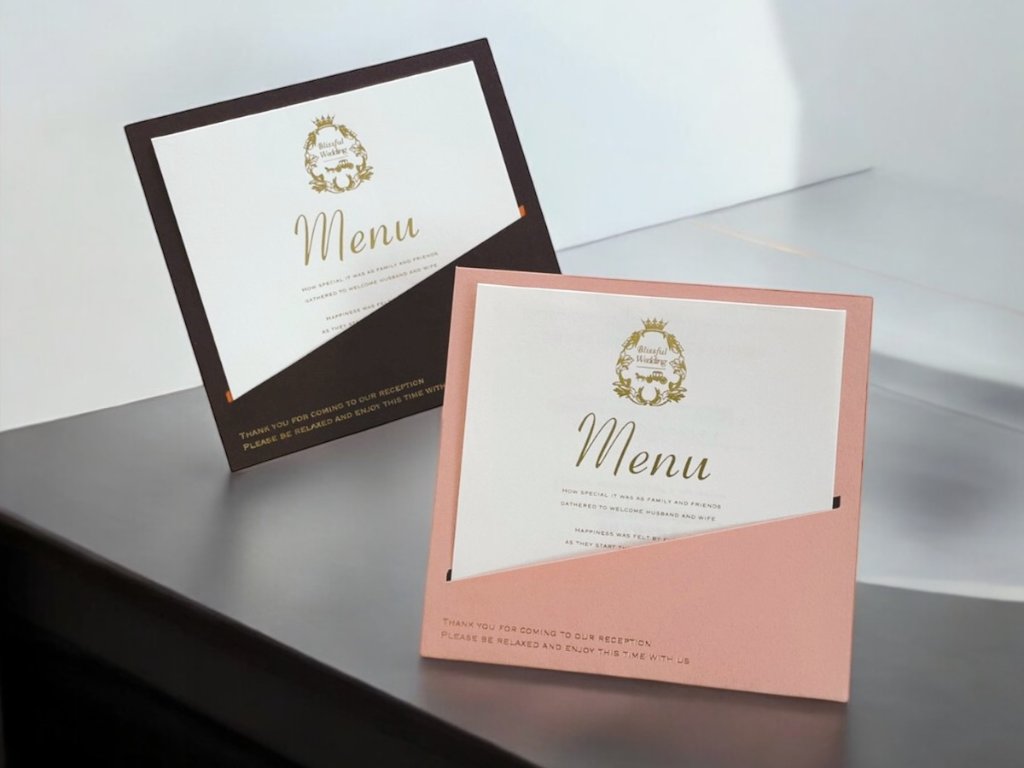 【手作りキット／印刷込】メニュー表　ポケットの画像