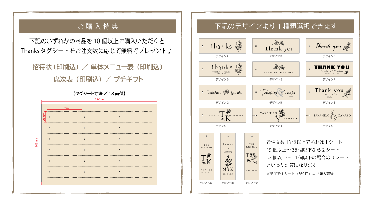 サンクスタグプレゼント