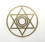 六芒星シールゴールド（中）の画像
