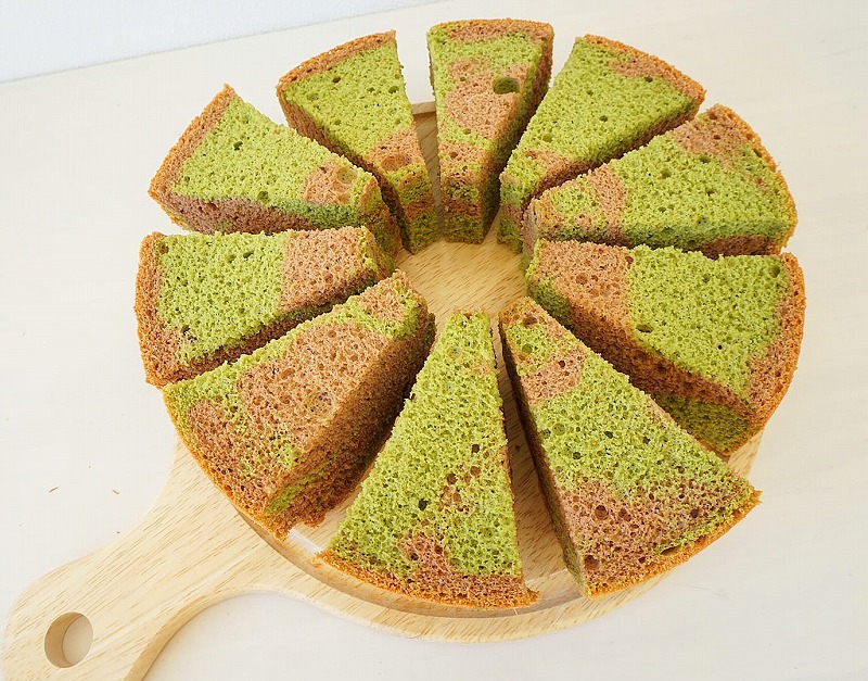 【抹茶チョコ】さんかくシフォン12個セットの画像