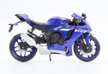 1/12 ダイキャストモーターサイクル 2022 Yamaha YZF-R1 ブルー ミニチュア バイク画像