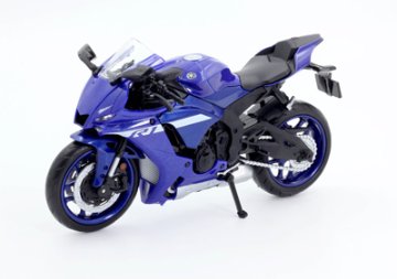 1/12 ダイキャストモーターサイクル 2022 Yamaha YZF-R1 ブルー ミニチュア バイク画像