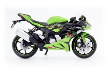 1/12 ダイキャストモーターサイクル 2023 Kawasaki Ninja ZX-6R グリーン ミニチュア バイク画像