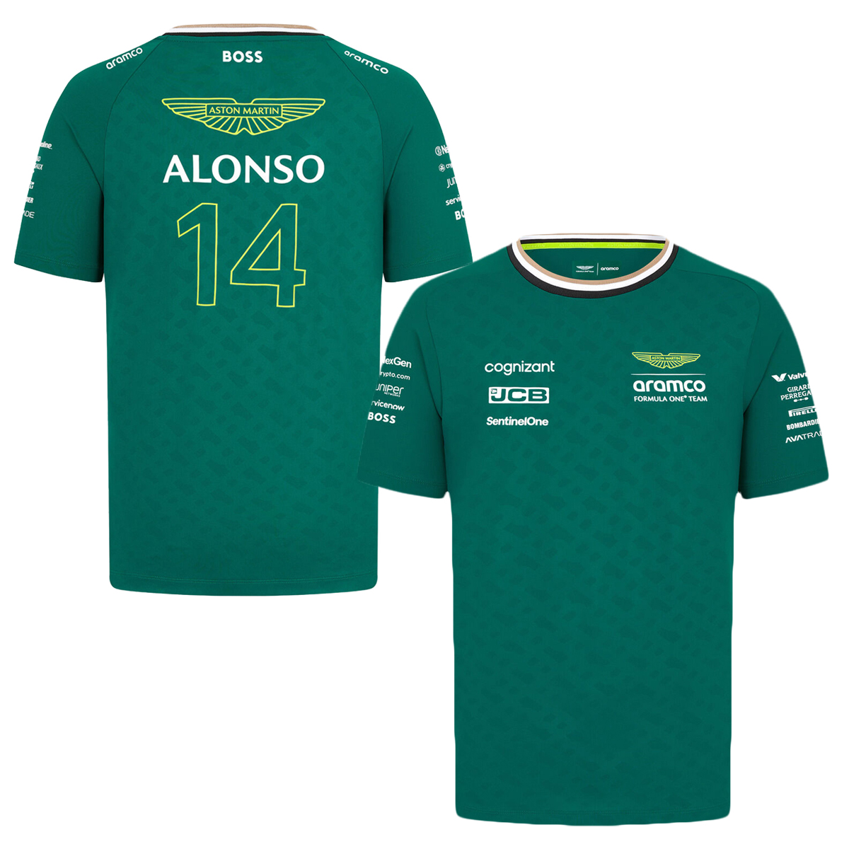 2024 アストンマーチン アラムコ F1 チーム フェルナンド アロンソ ドライバーズ Tシャツ画像