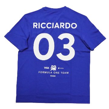 2024 ビザ キャッシュアップ RB F1 チーム #3 ダニエル リカルド Tシャツ / ブルー画像