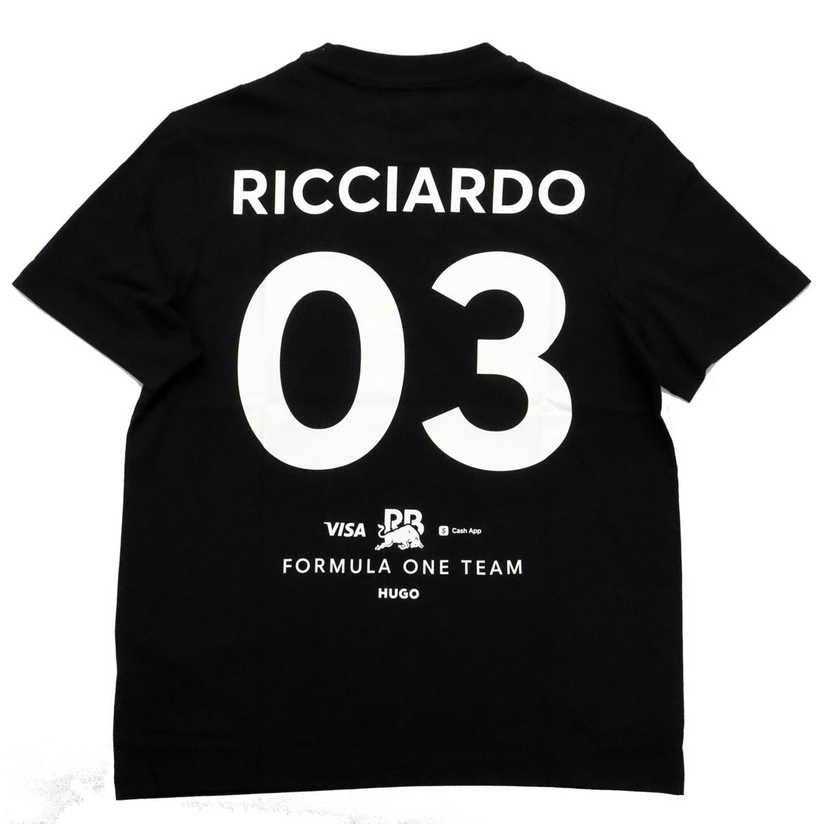 2024 ビザ キャッシュアップ RB F1 チーム #3 ダニエル リカルド Tシャツ / ブラック画像