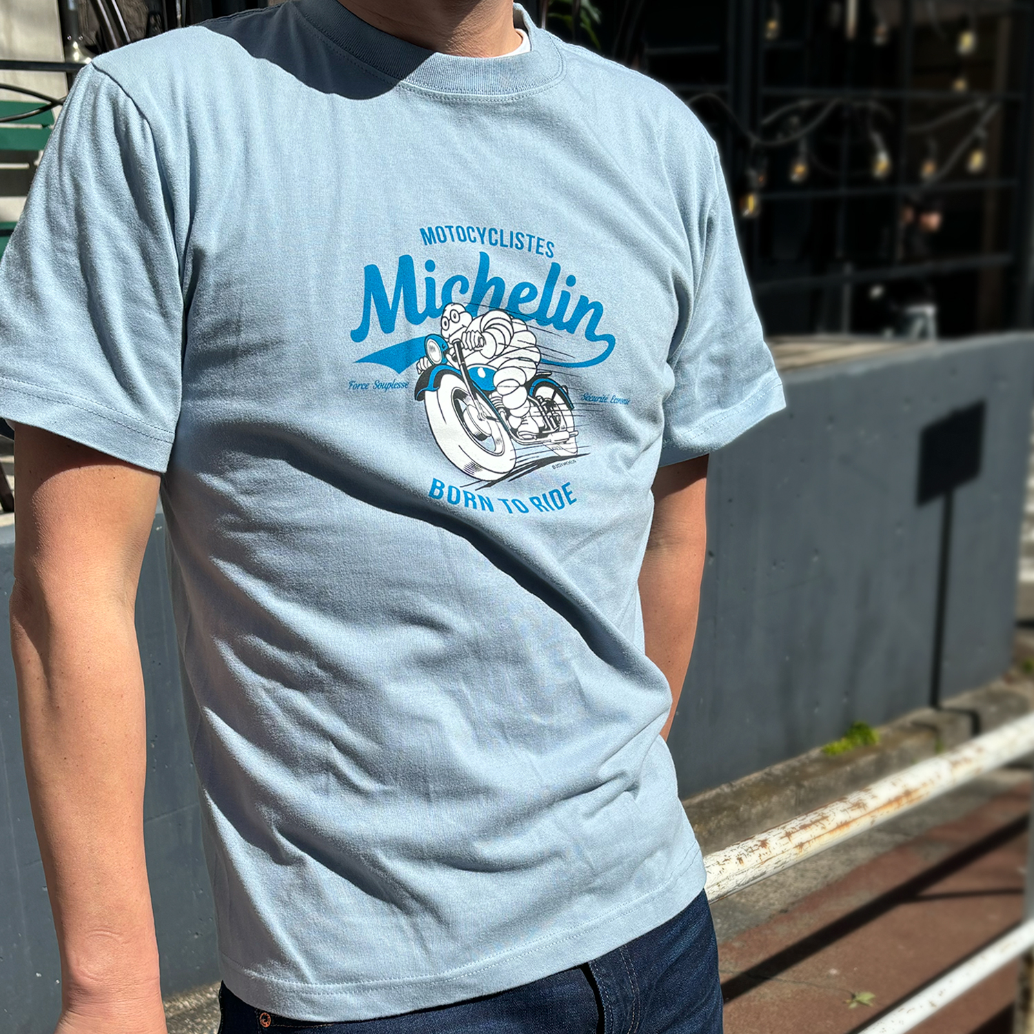 ミシュラン オフィシャル Moto Tシャツ / アシッド ブルー画像