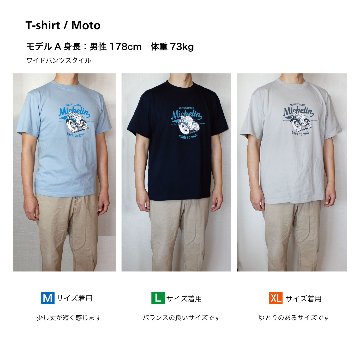 ミシュラン オフィシャル Moto Tシャツ / アシッド ブルー画像
