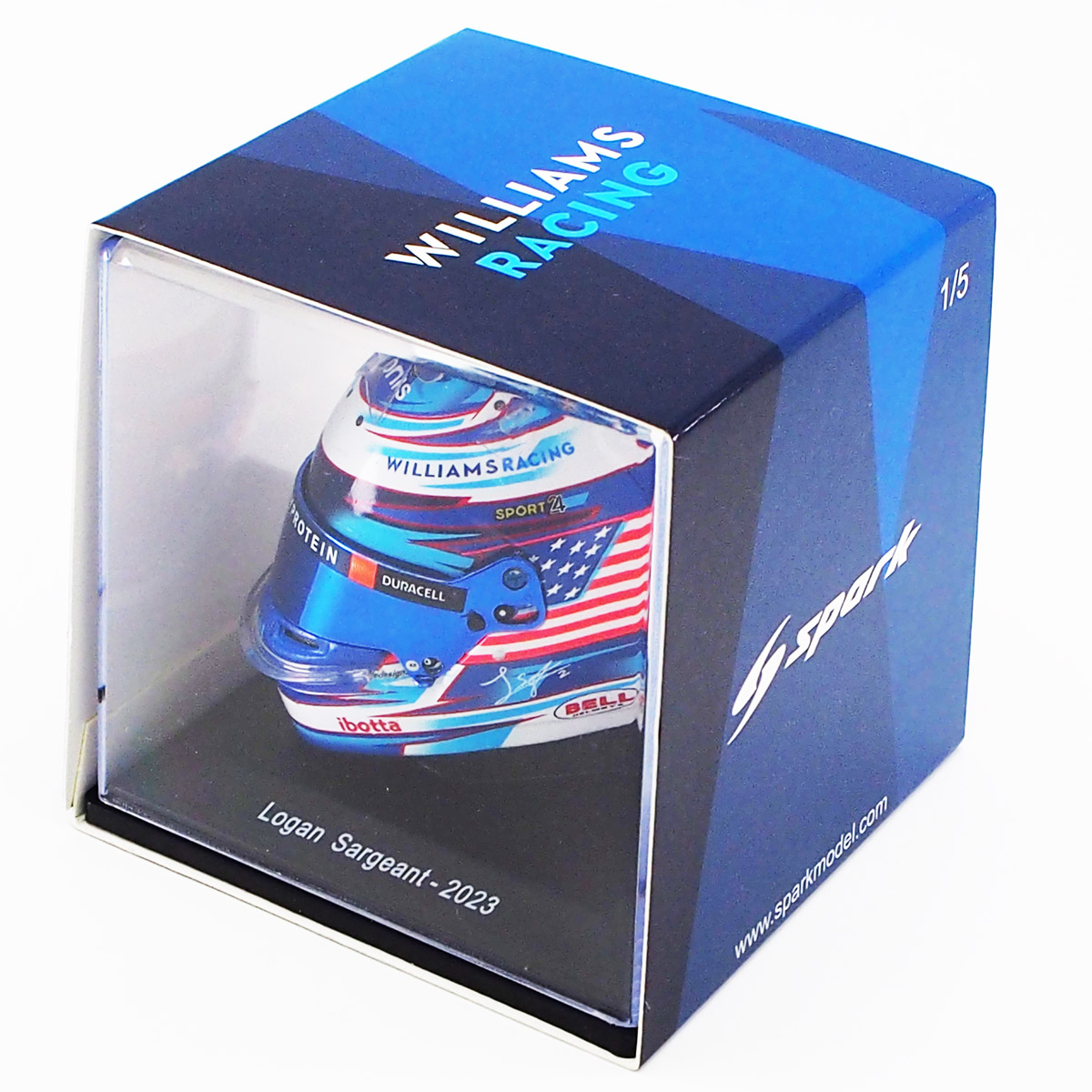 スパーク 1/5 スケール ヘルメット 2023年 ウィリアムズ レーシング ローガン サージェント画像