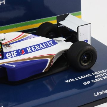 ミニチャンプス 1/43 ウィリアムズ ルノー FW16 1994年 サンマリノGP アイルトン セナ ウェザリング仕様 ロスマンズ デカール付画像