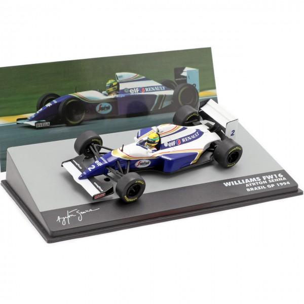 Altaya 1/43 ウィリアムズ FW16 #2 1994年 ブラジルGP アイルトン セナ モデルカー｜CLUB WINNERS 登録番号  T7180001059953