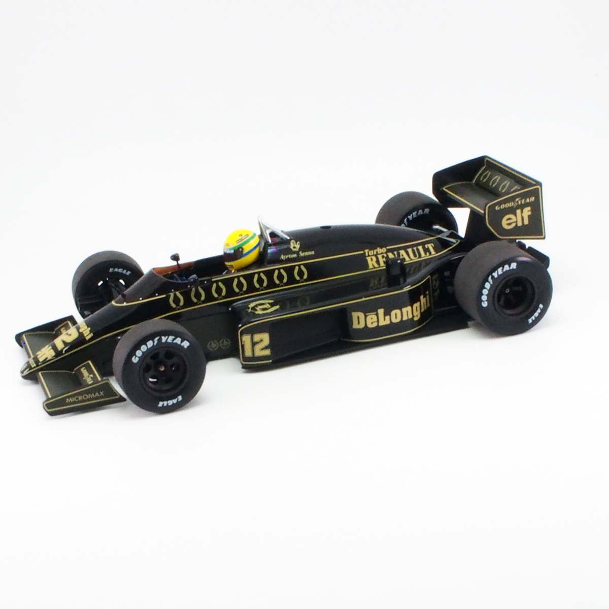 ミニチャンプス 1/18 ロータス ルノー 98T 1986年 ドイツGP アイルトン セナ ウェザリング仕様  没後30周年記念特別パッケージ｜CLUB WINNERS 登録番号 T7180001059953