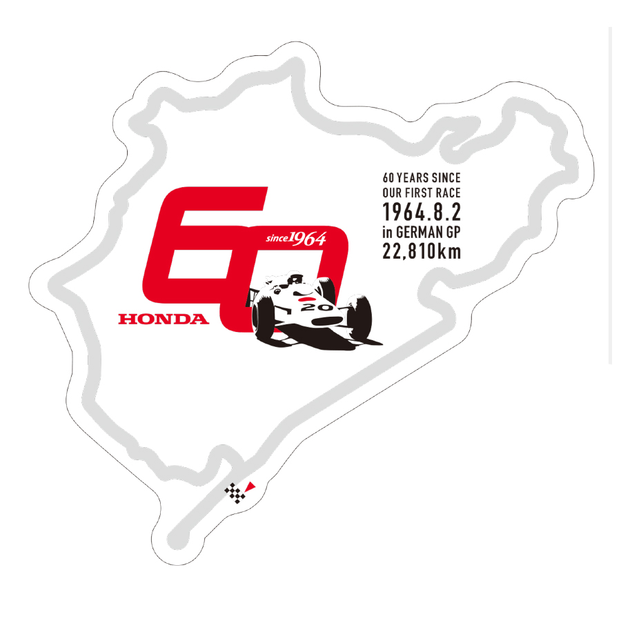 ホンダ F1参戦 60周年 記念 フォーミュラ チャレンジ ステッカー｜CLUB WINNERS 登録番号 T7180001059953