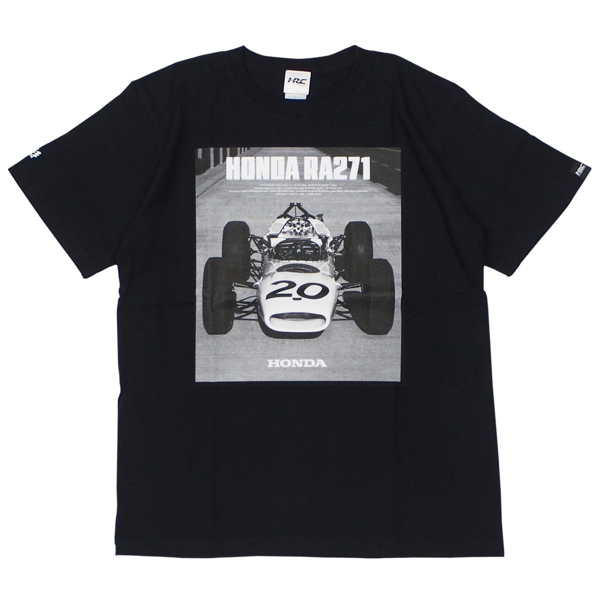 ホンダ HRC F1 RA271 Tシャツ マシンフロント タイプ1 ブラック｜CLUB WINNERS 登録番号 T7180001059953