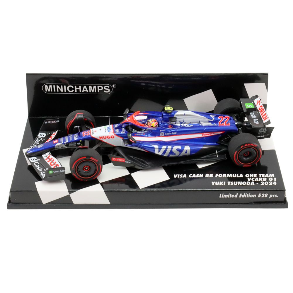 ミニチャンプス 1/43 ビザ キャッシュアップ RB F1チーム VCARB 01 2024年 角田裕毅｜CLUB WINNERS 登録番号  T7180001059953