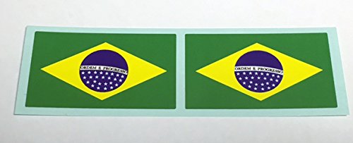 フラッグ型ステッカー ブラジル 2枚セット画像