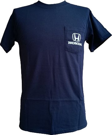 US限定 HONDA ポケット ロゴ Tシャツ / ネイビー画像