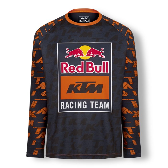 KTM レッドブルチーム モザイク ロングスリーブ Tシャツ画像