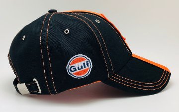 Gulf ガルフ モータースポーツ オフィシャル CAP ブラック×オレンジ #69 画像