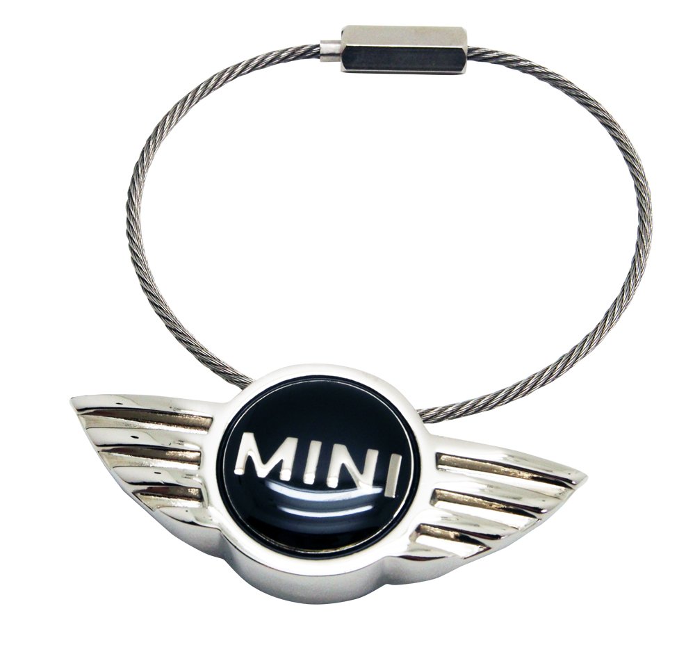 BMW ミニクーパー Mini ウィングロゴ メタルキーリング画像