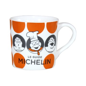MICHELIN ミシュラン オフィシャル ドット柄 マグカップ オレンジ画像