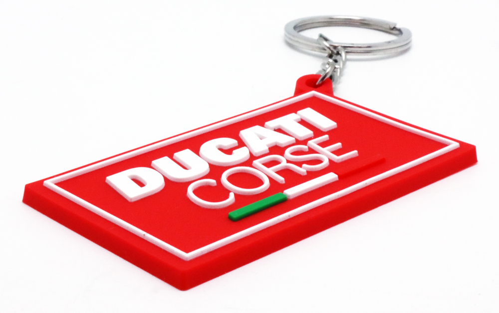 ドゥカティ DUCATI CORSE Racing オフィシャル ラバー エンブレム キーリング画像