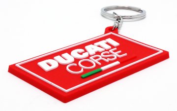 ドゥカティ DUCATI CORSE Racing オフィシャル ラバー エンブレム キーリング画像