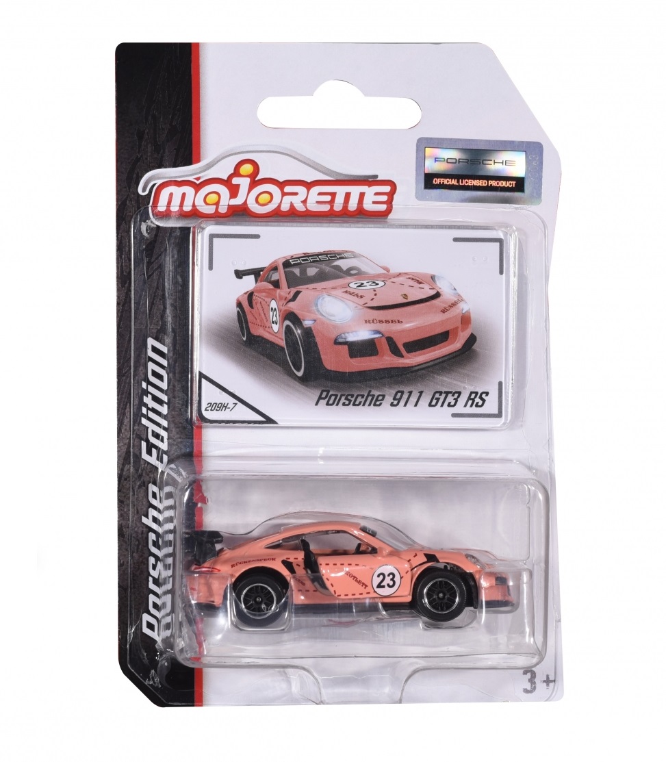 マジョレット 1/64 ポルシェ 911 GT3 RS #23 Pink Pig ミニカー / コレクターズカード付画像