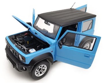 LCD MODEL 1/18 スズキ ジムニー ブリスク ブルー メタリック モデルカー画像