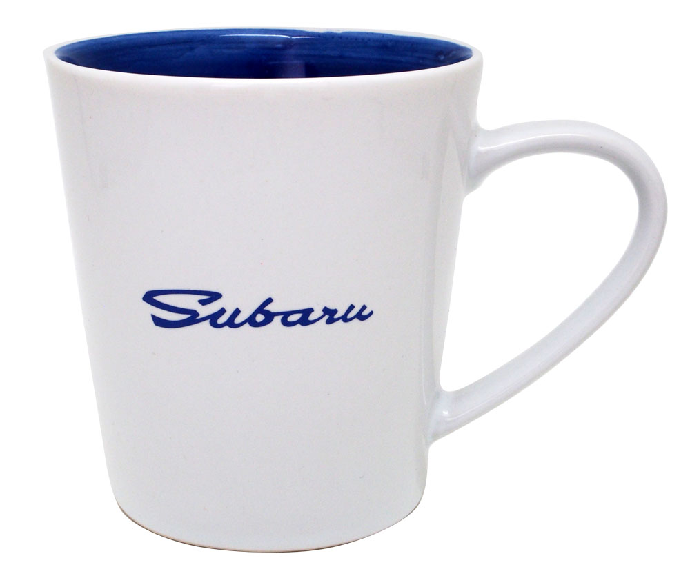 スバル SUBARU 2トーン ストーンウェア マグカップ ブルー / ホワイト画像