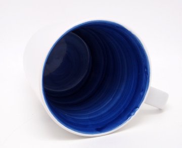 スバル SUBARU 2トーン ストーンウェア マグカップ ブルー / ホワイト画像