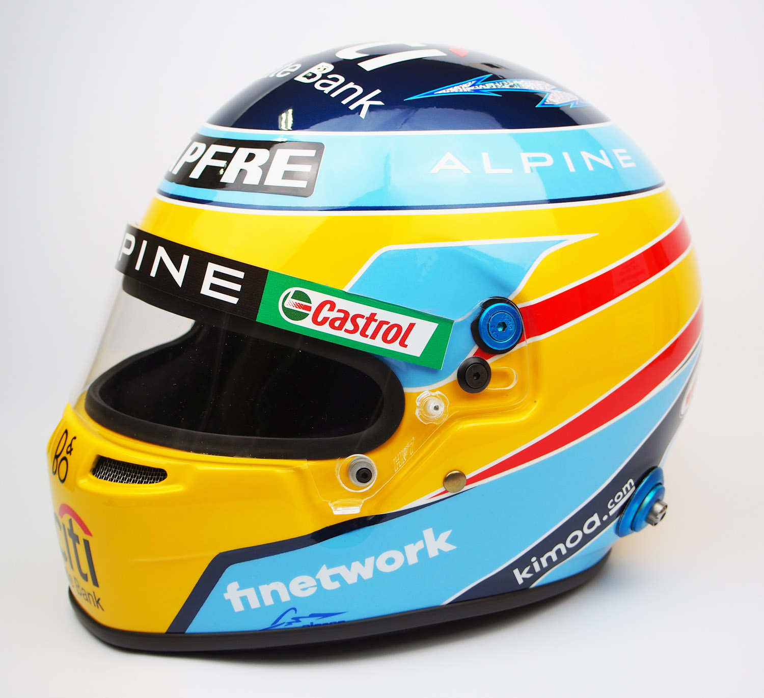 1/1 レプリカヘルメット 2021年 アルピーヌ F1 チーム フェルナンド アロンソ画像